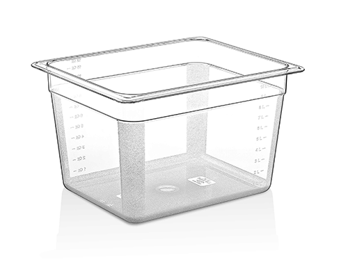TemoWare 1/2 Size Polycarbonate Gastronorm Container Drain Shelf 